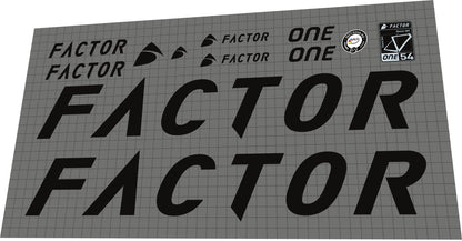 FACTOR One (2019-2022) Frame Decal Set - Bike Decal Replace