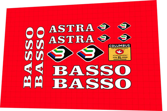BASSO Astra (1992) Frame Decal Set - Bike Decal Replace
