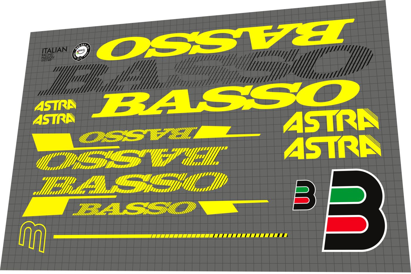 BASSO Astra (2015) Frame Decal Set - Bike Decal Replace