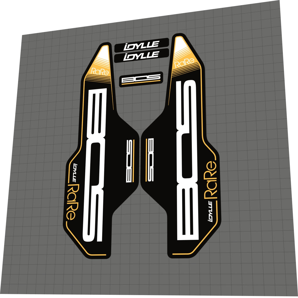 BOS Idylle (2013) RaRe Fork Decal Set | Bike Decal Replace