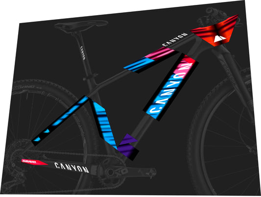 CANYON Exceed (2016) Sram Team Frame Decal Set - Bike Decal Replace