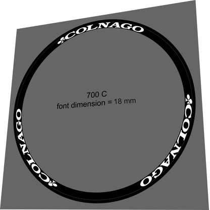 COLNAGO 700C Rim Decal Set - Bike Decal Replace