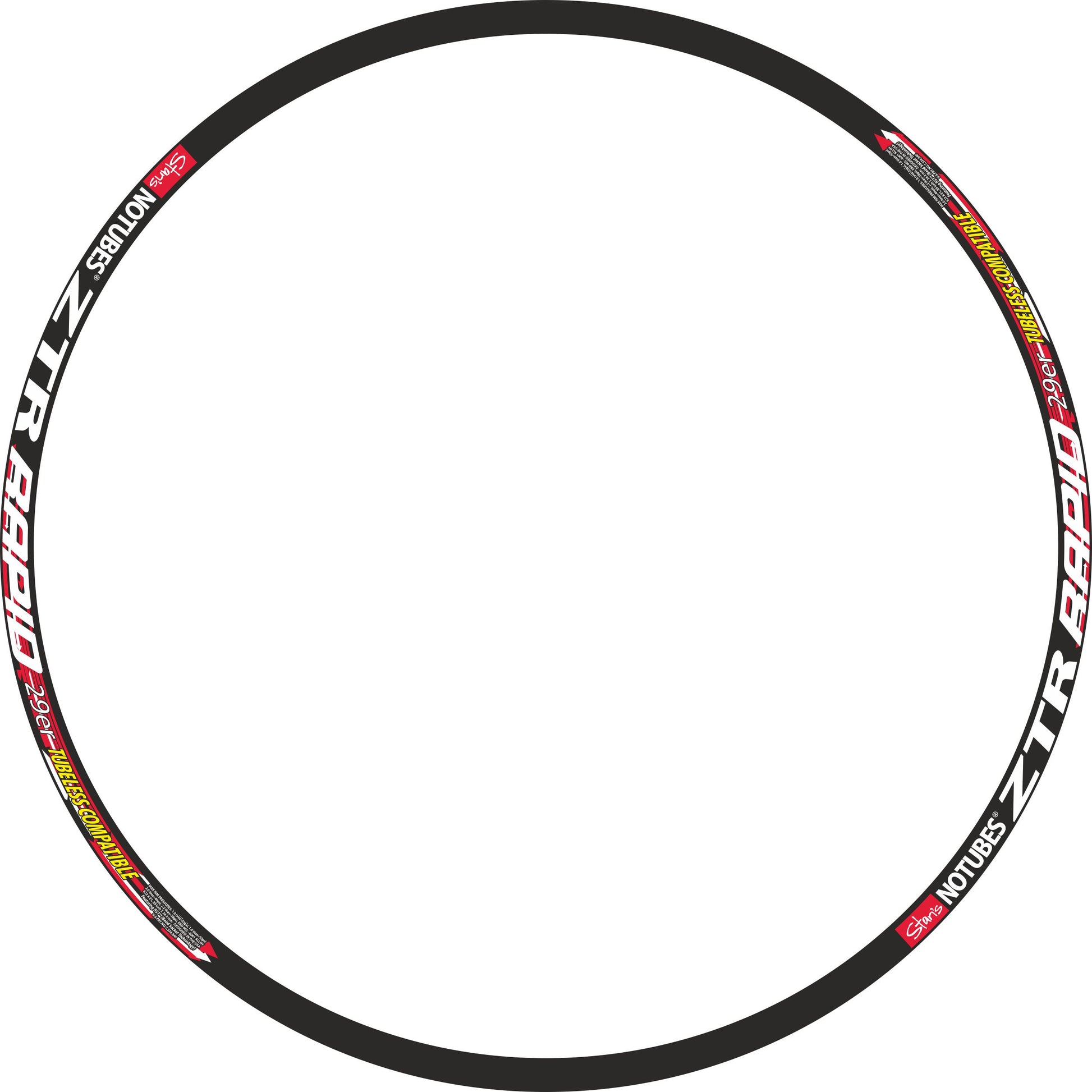 STAN'S NOTUBES ZTR Rapid Rim Decal Set | Bike Decal Replace
